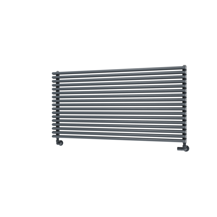 Ventura Dark Grey Anthracite Oval Unique Designer Radiator 595x1200mm Single Panel 3785 BTU
