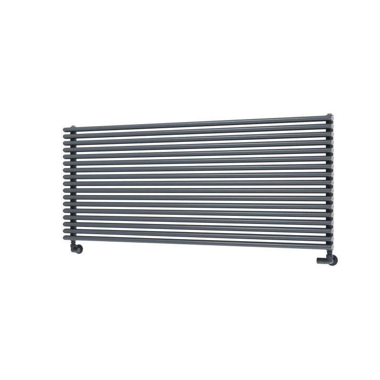 Ventura Dark Grey Anthracite Oval Unique Designer Radiator 595x1400mm Single Panel 4498 BTU
