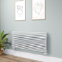 Ventura White Oval Unique Designer Radiator 595x1400mm Single Panel 4498 BTU