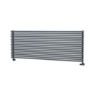 Ventura Dark Grey Anthracite Oval Unique Designer Radiator 595x1600mm Single Panel 5212 BTU