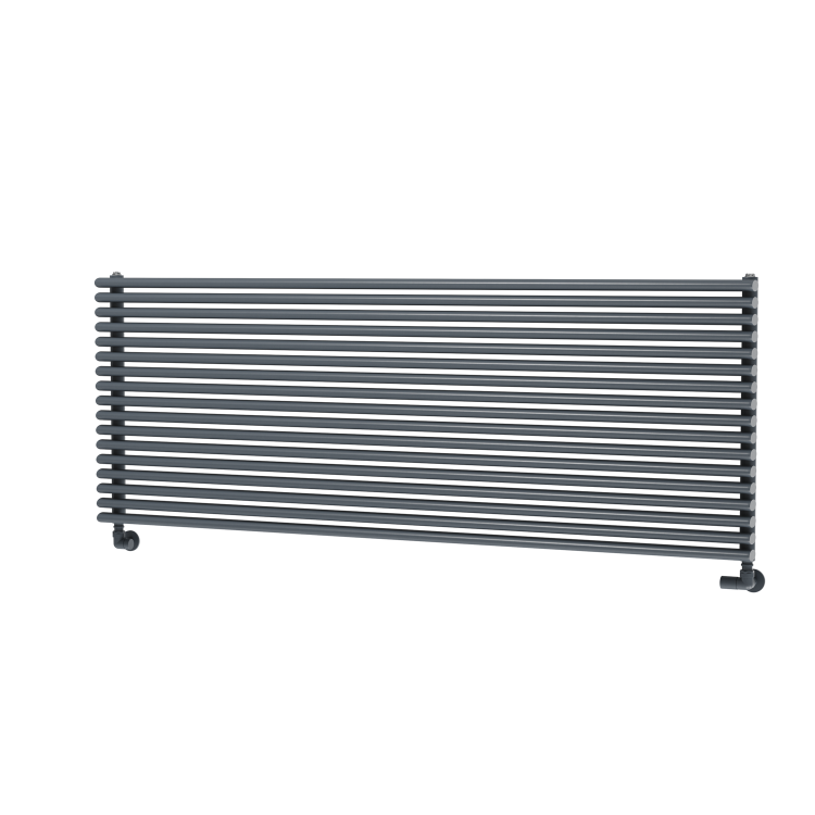Ventura Dark Grey Anthracite Oval Unique Designer Radiator 595x1600mm Single Panel 5212 BTU