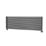 Ventura Midnight Black Oval Unique Designer Radiator 595x1800mm Single Panel 5928 BTU