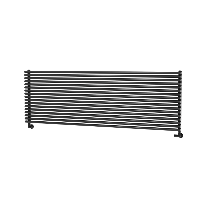 Ventura Midnight Black Oval Unique Designer Radiator 595x1800mm Single Panel 5928 BTU
