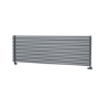 Ventura Dark Grey Anthracite Oval Unique Designer Radiator 595x1800mm Single Panel 5928 BTU