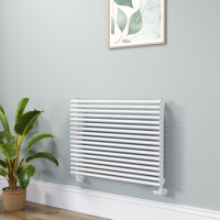 Ventura White Oval Unique Designer Radiator 595x800mm Single Panel 2386 BTU