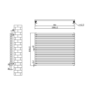 Ravello Midnight Black Square Designer Radiator 810x1000mm Single Panel 3860 BTU