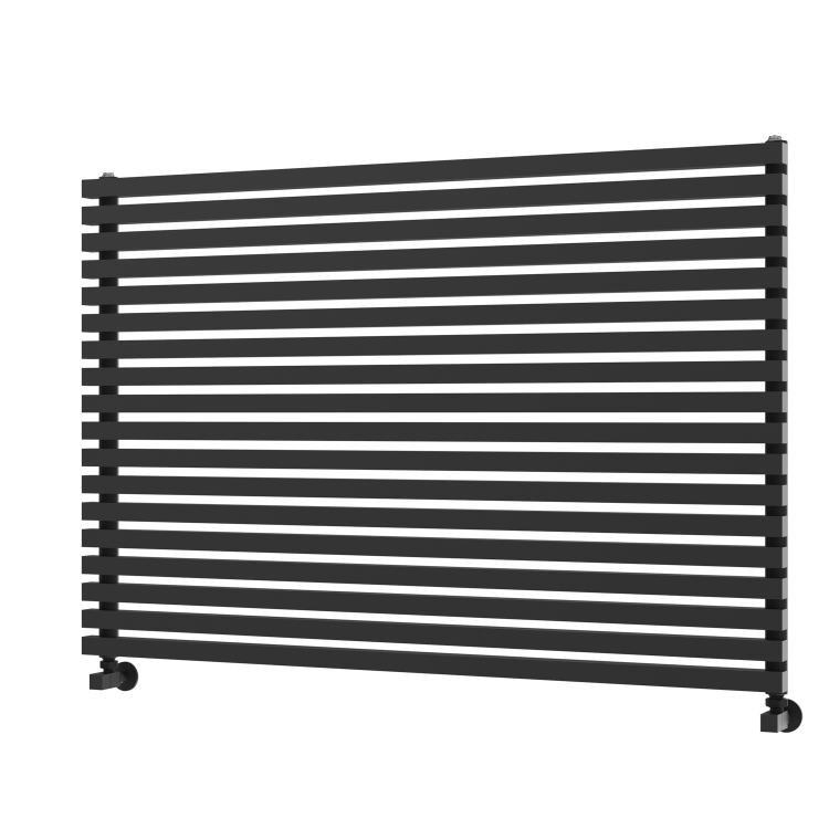 Ravello Midnight Black Square Designer Radiator 810x1200mm Single Panel 4553 BTU