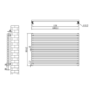 Ravello Midnight Black Square Designer Radiator 810x1200mm Single Panel 4553 BTU
