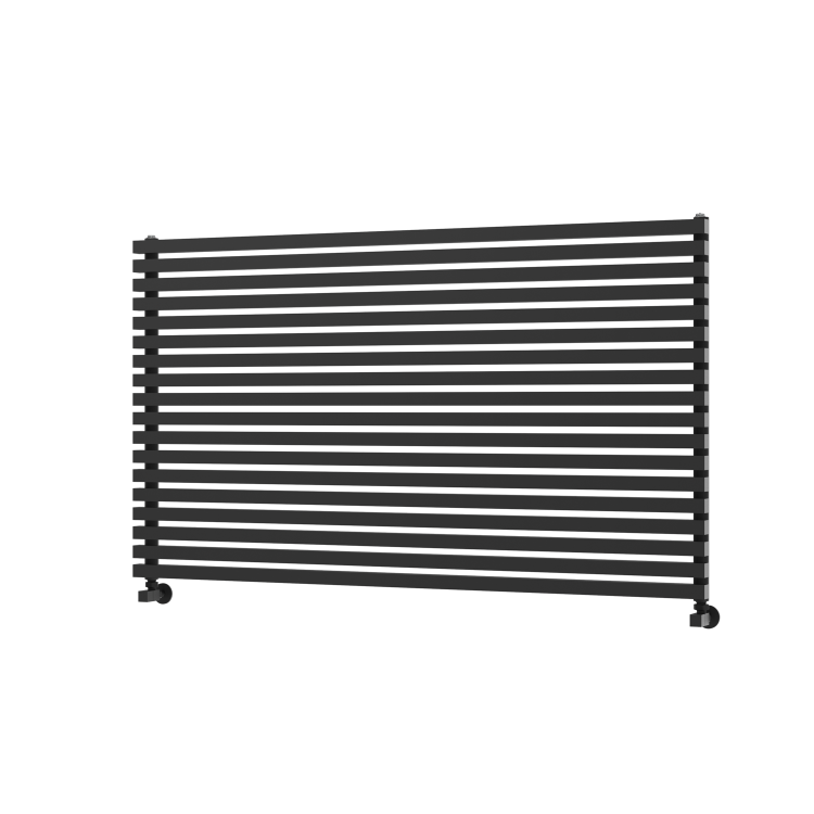 Ravello Midnight Black Square Designer Radiator 810x1400mm Single Panel 5235 BTU