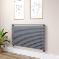 Ravello Dark Grey Anthracite Square Designer Radiator 810x1400mm Single Panel 5235 BTU