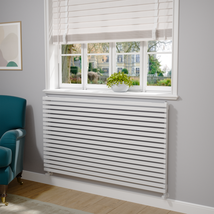 Ravello White Square Designer Radiator 810x1400mm Single Panel 5235 BTU