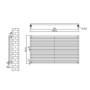 Ravello White Square Designer Radiator 810x1400mm Single Panel 5235 BTU