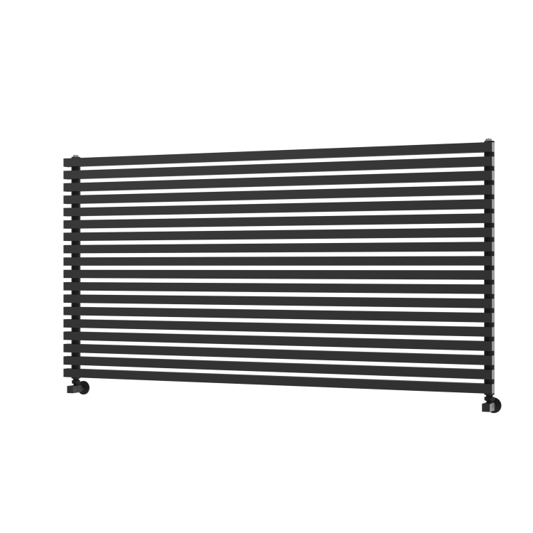 Ravello Midnight Black Square Designer Radiator 810x1600mm Single Panel 5908 BTU