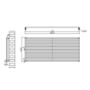 Ravello Dark Grey Anthracite Square Designer Radiator 810x1800mm Single Panel 6570 BTU