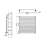 Ravello Midnight Black Square Designer Radiator 810x800mm Single Panel 3150 BTU