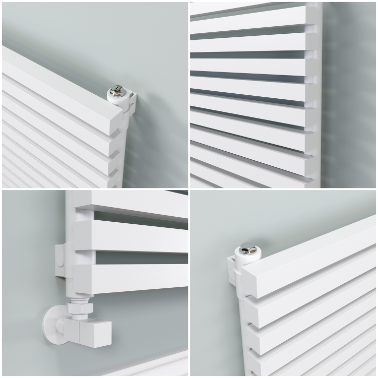 Ravello White Square Designer Radiator 810x800mm Single Panel 3150 BTU