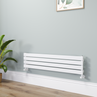 Riace White Flat Designer Radiator 280x1200mm Single Panel 1280 BTU