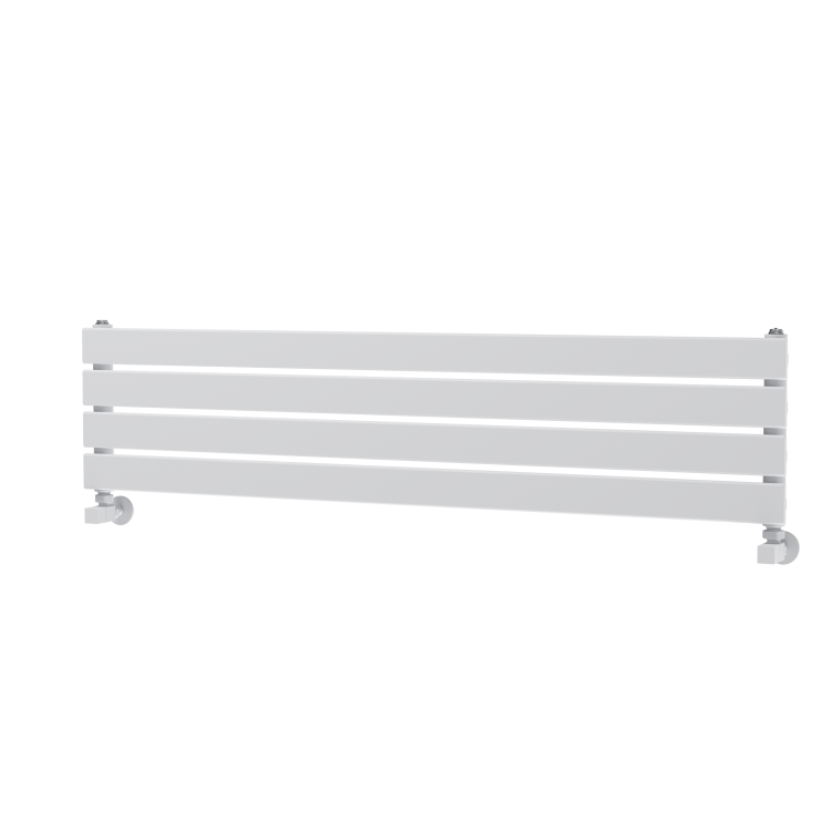 Riace White Flat Designer Radiator 280x1200mm Single Panel 1280 BTU