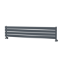 Riace Linea Dark Grey Anthracite Flat Designer Radiator 280x1400mm Single Panel 1481 BTU - Horizontal Bars