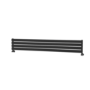 Riace Linea Midnight Black Flat Designer Radiator 280x1800mm Single Panel 1898 BTU - Horizontal Bars