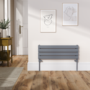 Riace Linea Dark Grey Anthracite Flat Designer Radiator 280x800mm Single Panel 884 BTU - Horizontal Bars