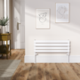Riace Linea White Flat Designer Radiator 280x800mm Single Panel 884 BTU - Horizontal Bars