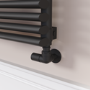 Ventura Midnight Black Oval Unique Designer Radiator 175x1000mm Single Panel 945 BTU