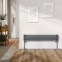 Ventura Dark Grey Anthracite Oval Unique Designer Radiator 175x1000mm Single Panel 945 BTU