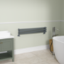 Ventura Dark Grey Anthracite Oval Unique Designer Radiator 175x1000mm Single Panel 945 BTU