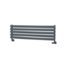 Sorrento Linea Dark Grey Anthracite Oval Designer Radiator 295x1000mm Single Panel 1212 BTU - Horizontal Bars