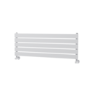 Riace Linea White Flat Designer Radiator 350x1000mm Single Panel 1352 BTU - Horizontal Bars