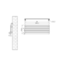 Riace Linea White Flat Designer Radiator 350x1000mm Single Panel 1352 BTU - Horizontal Bars