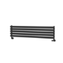 Sorrento Linea Midnight Black Oval Designer Radiator 295x1200mm Single Panel 1433 BTU - Horizontal Bars
