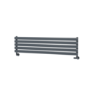 Sorrento Linea Dark Grey Anthracite Oval Designer Radiator 295x1200mm Single Panel 1433 BTU - Horizontal Bars