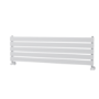 Riace Linea White Flat Designer Radiator 350x1200mm Single Panel 1601 BTU - Horizontal Bars