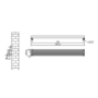 Ventura White Oval Unique Designer Radiator 175x1200mm Single Panel 1147 BTU