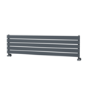 Riace Linea Dark Grey Anthracite Flat Designer Radiator 350x1400mm Single Panel 1850 BTU - Horizontal Bars