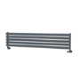 Sorrento Linea Dark Grey Anthracite Oval Designer Radiator 295x1400mm Single Panel 1659 BTU - Horizontal Bars