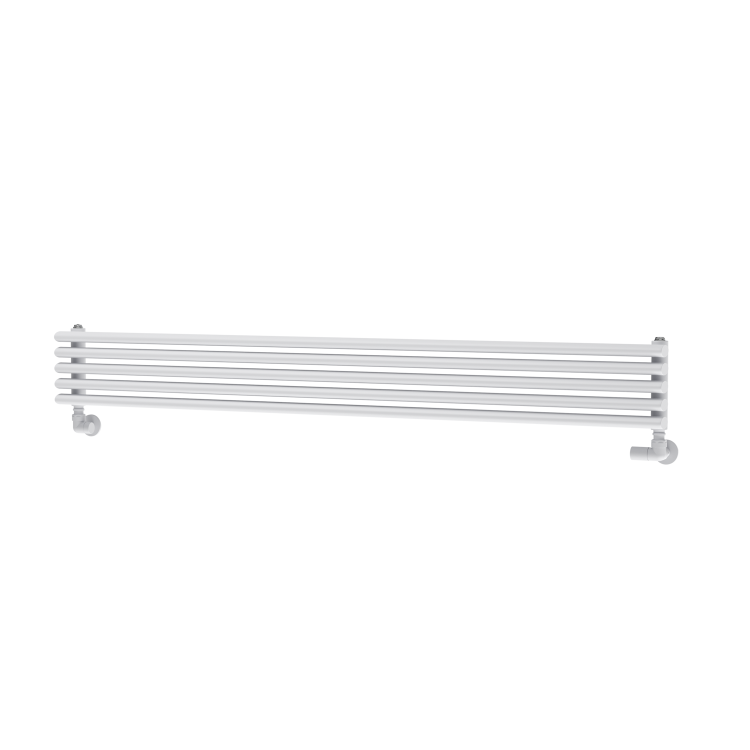 Ventura White Oval Unique Designer Radiator 175x1400mm Single Panel 1348 BTU