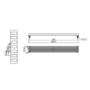 Ventura White Oval Unique Designer Radiator 175x1400mm Single Panel 1348 BTU