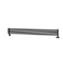 Ventura Midnight Black Oval Unique Designer Radiator 175x1600mm Single Panel 1553 BTU