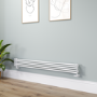 Ventura White Oval Unique Designer Radiator 175x1600mm Single Panel 1553 BTU