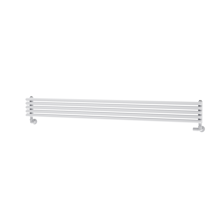 Ventura White Oval Unique Designer Radiator 175x1600mm Single Panel 1553 BTU