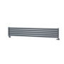 Sorrento Linea Dark Grey Anthracite Oval Designer Radiator 295x1800mm Single Panel 2126 BTU - Horizontal Bars