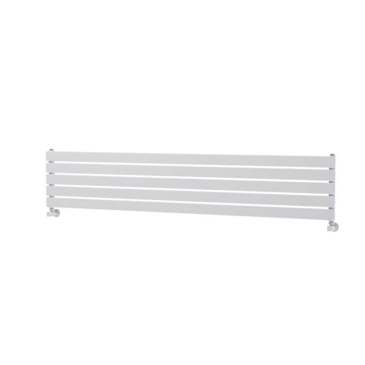 Riace White Flat Designer Radiator 350x1800mm Single Panel 2372 BTU