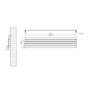 Riace White Flat Designer Radiator 350x1800mm Single Panel 2372 BTU