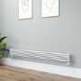 Ventura White Oval Unique Designer Radiator 175x1800mm Single Panel 1754 BTU