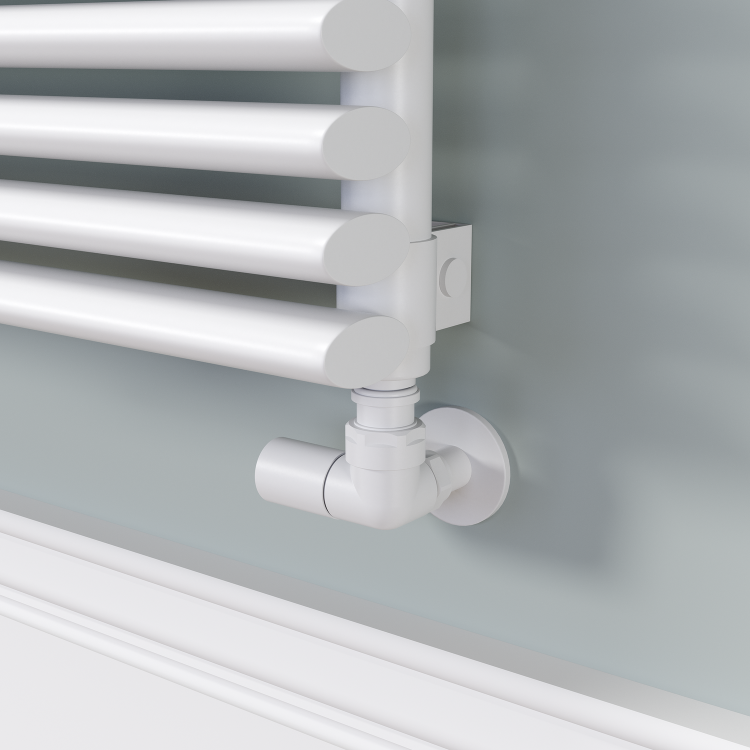 Ventura White Oval Unique Designer Radiator 175x1800mm Single Panel 1754 BTU