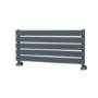 Riace Linea Dark Grey Anthracite Flat Designer Radiator 350x800mm Single Panel 1106 BTU - Horizontal Bars