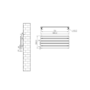 Riace Linea White Flat Designer Radiator 350x800mm Single Panel 1106 BTU - Horizontal Bars